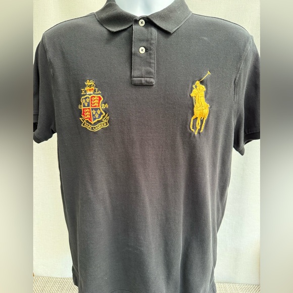 Polo by Ralph Lauren Black Polo with Gold Embroidery - Picture 1 of 5